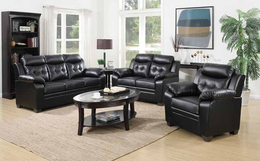 1380 Black Living Room Set