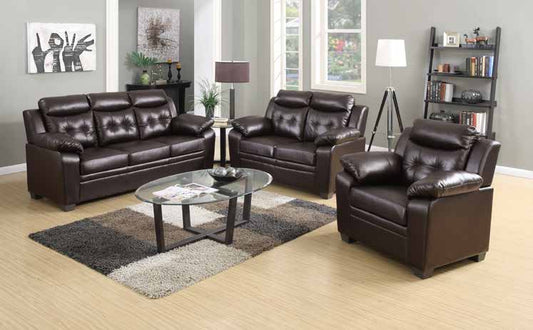 1382 Chocolate Living Room Set