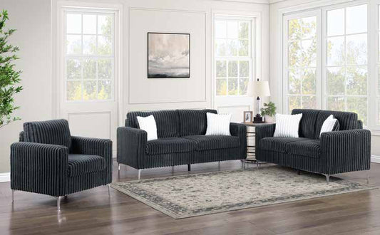 1446 Charcoal Living Room Set