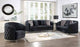 9290 Black Velvet Living Room Set
