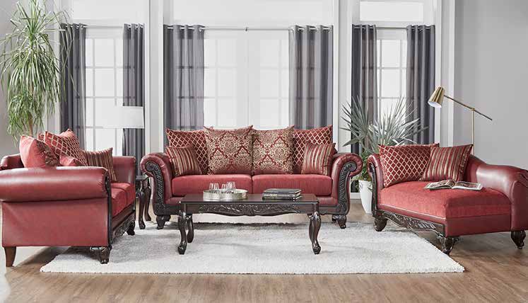 17900 Crimson Living Room Set
