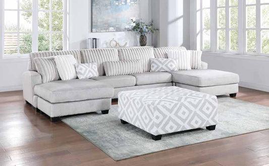 3222-3C Taupe 3pc Sectional Living Room Set