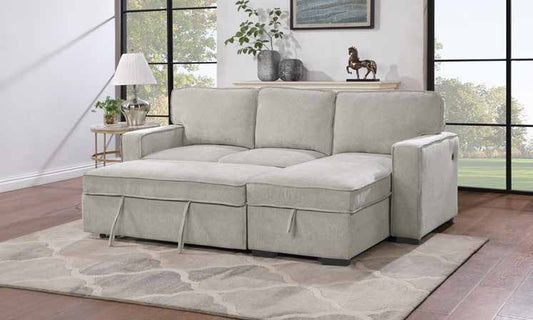 3431 Cream 2pc Reversible Sectional Living Room Set