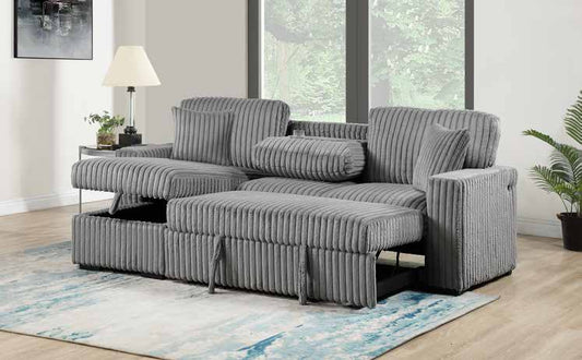 3443 Light Grey 2pc Reversible Sectional Living Room Set