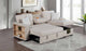 3451 Beige Pop up Sleeper Living Room Set