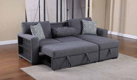 3456 Charcoal Pop up Sleeper Living Room Set