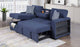 3459 Navy Pop up Sleeper Living Room Set
