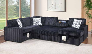 3580 Black Pop up Sleeper Living Room Set