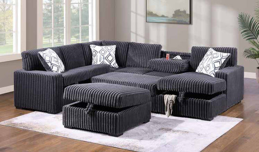 3586 Charcoal Pop up Sleeper Living Room Set