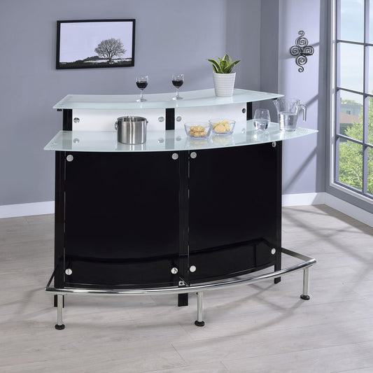 Keystone Home Bar in Black - Coaster Furniture
