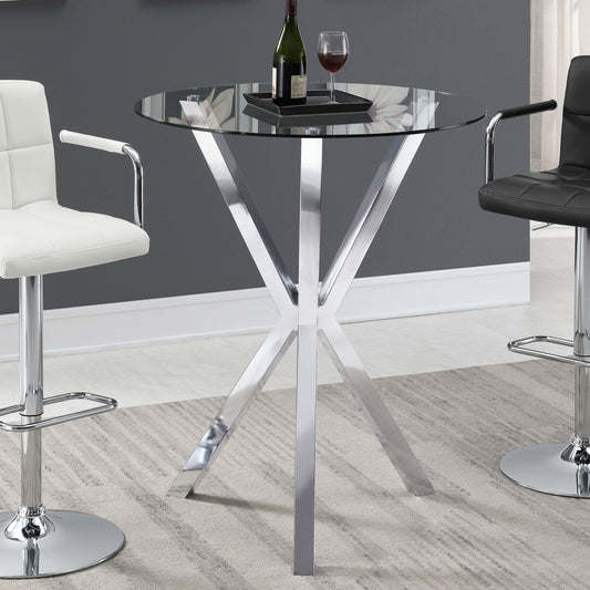 Denali Bar Table in Chrome - Coaster Furniture