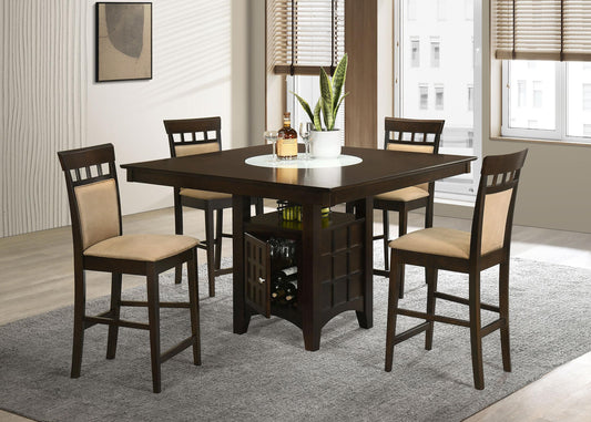 Gabriel 5-Piece C.Ht Dining Set in Cappuccino - Coaster Furniture