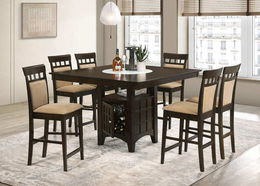 Gabriel 7-Piece C.Ht Dining Set in Cappuccino - Coaster Furniture