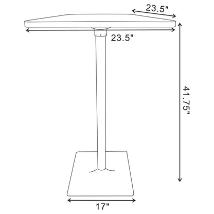 Cavalier Bar Table in Dark Elm - Coaster Furniture