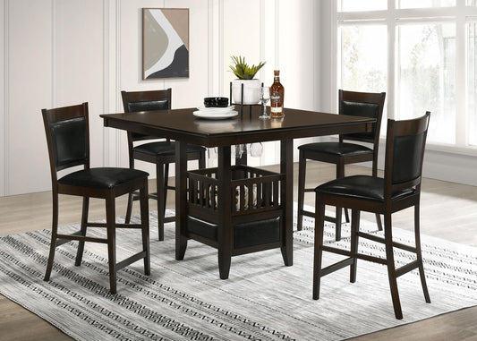 Jaden 5-Piece C.Ht Dining Set in Espresso - Coaster Furniture