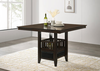 Jaden Counter Height Dining Table in Espresso - Coaster Furniture