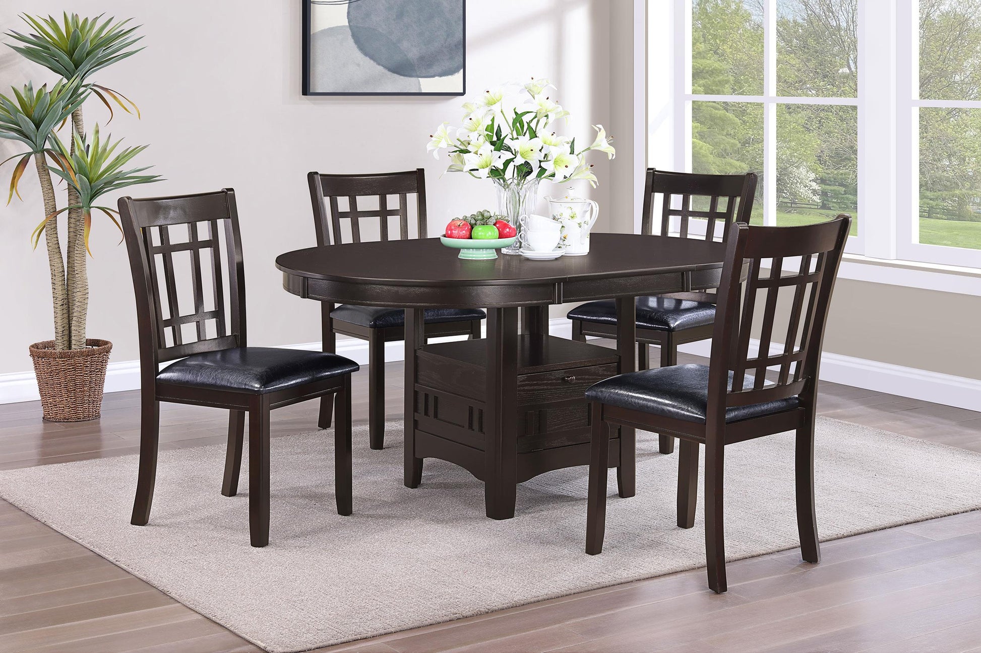 Lavon 5-Piece Dining Set - Espresso