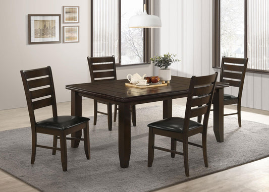 Dalila 5-Piece Dining Set in Cappuccino - Coaster Furniture