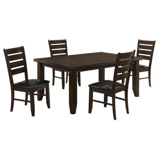 Dalila 5-Piece Dining Set in Cappuccino - Coaster Furniture