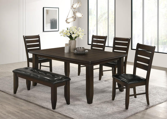 Dalila Dining Table 6-Piece Set in Cappuccino - Coaster Furniture