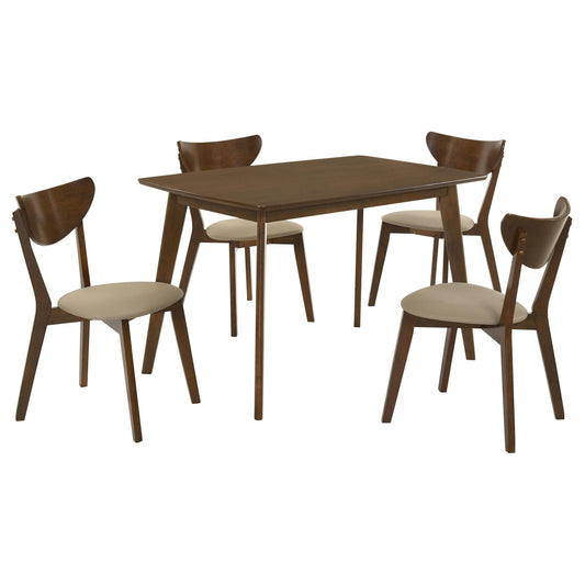 Kersey 5-Piece Dining Set in Chestnut - Coaster Furniture