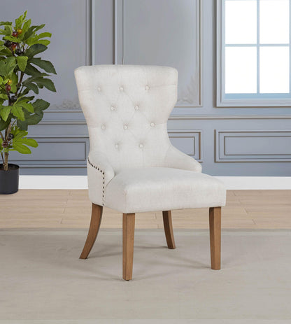 Baney Side Chair - Beige / Rustic Grey