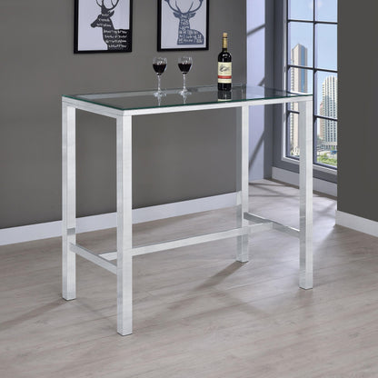 Tolbert Bar Table in Chrome - Coaster Furniture
