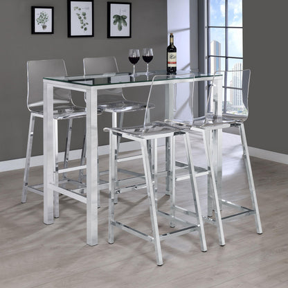 Tolbert Bar Table in Chrome - Coaster Furniture