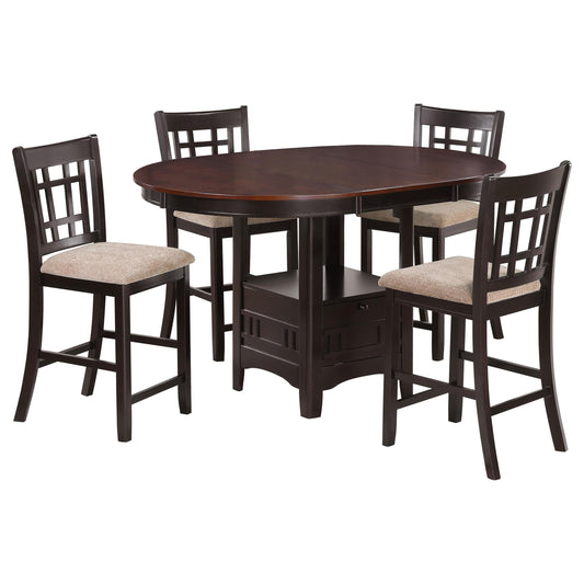 Lavon 5-Piece C.Ht Dining Set in Light Chestnut - Coaster Furniture