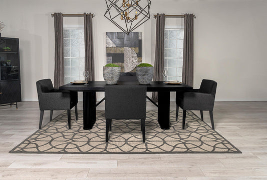Catherine 5-Piece Dining Set in Black - Coaster Furniture