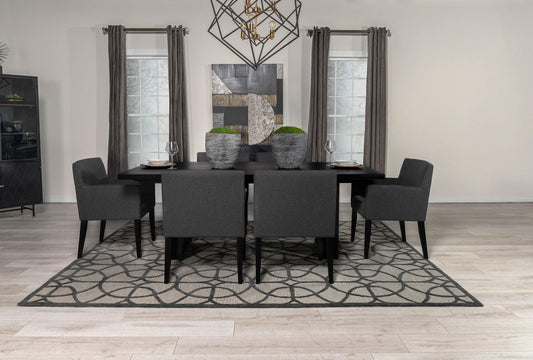 Catherine 7-Piece Dining Set in Black - Coaster Furniture
