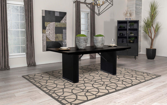 Catherine Dining Table in Black - Coaster Furniture