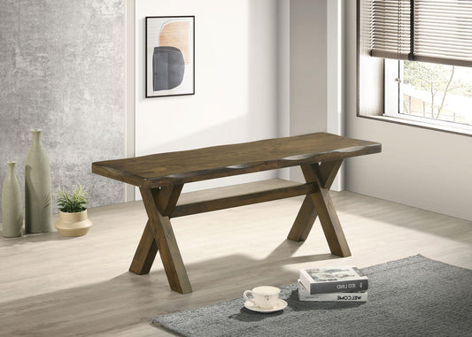 Alston Bench in Knotty Nutmeg - Coaster Furniture