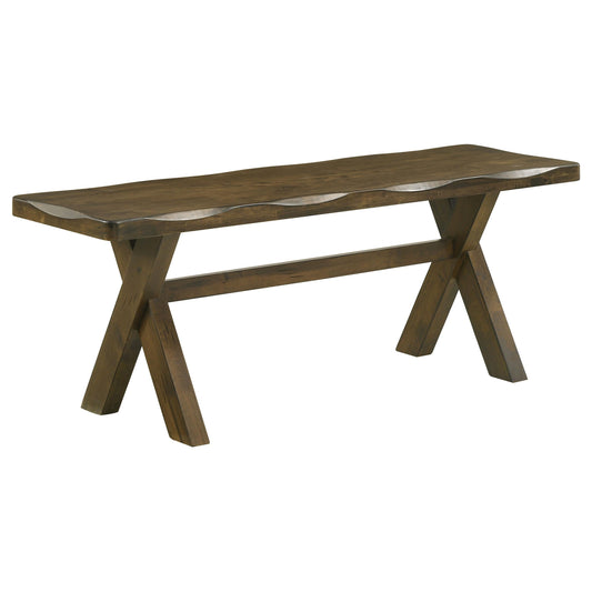 Alston Bench in Knotty Nutmeg - Coaster Furniture