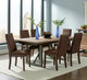 Spring Creek Dining Set in Natural Walnut / Chocolate - Coaster Furniture