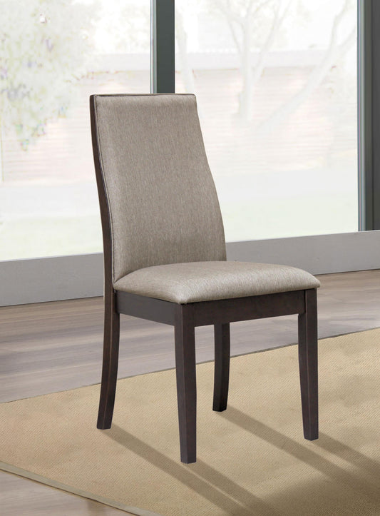 Spring Creek Side Chair in Natural Walnut / Chocolate - Coaster Furniture