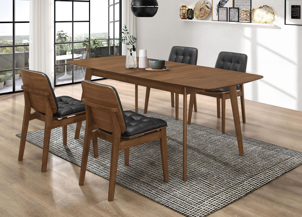Redbridge 5-Piece Dining Set in Natural Walnut - Coaster Furniture