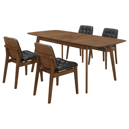 Redbridge 5-Piece Dining Set in Natural Walnut - Coaster Furniture