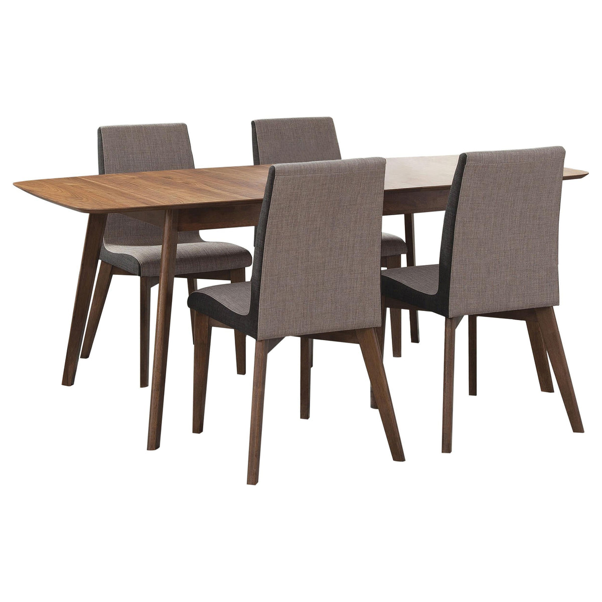 Redbridge 5-Piece Dining Set in Natural Walnut - Coaster Furniture
