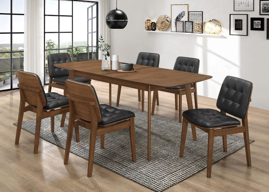 Redbridge 7-Piece Dining Set in Natural Walnut - Coaster Furniture