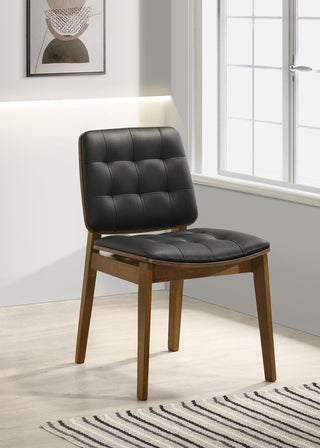 Redbridge Side Chair in Natural Walnut - Coaster Furniture