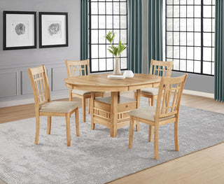 Lavon Dining Set in Light Oak - Coaster Furniture