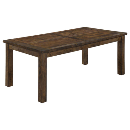 Coleman Dining Table in Rustic Golden Brown - Coaster Furniture