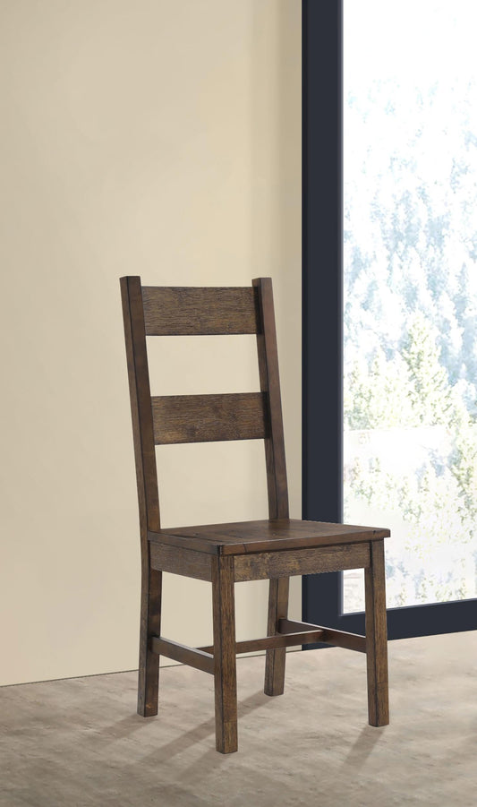 Coleman Side Chair in Rustic Golden Brown - Coaster Furniture