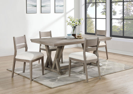 Cornelia Dining Table 5-Piece Set in Coastal Grey - Coaster Furniture
