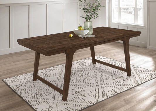 Reynolds Dining Table in Brown Oak - Coaster Furniture