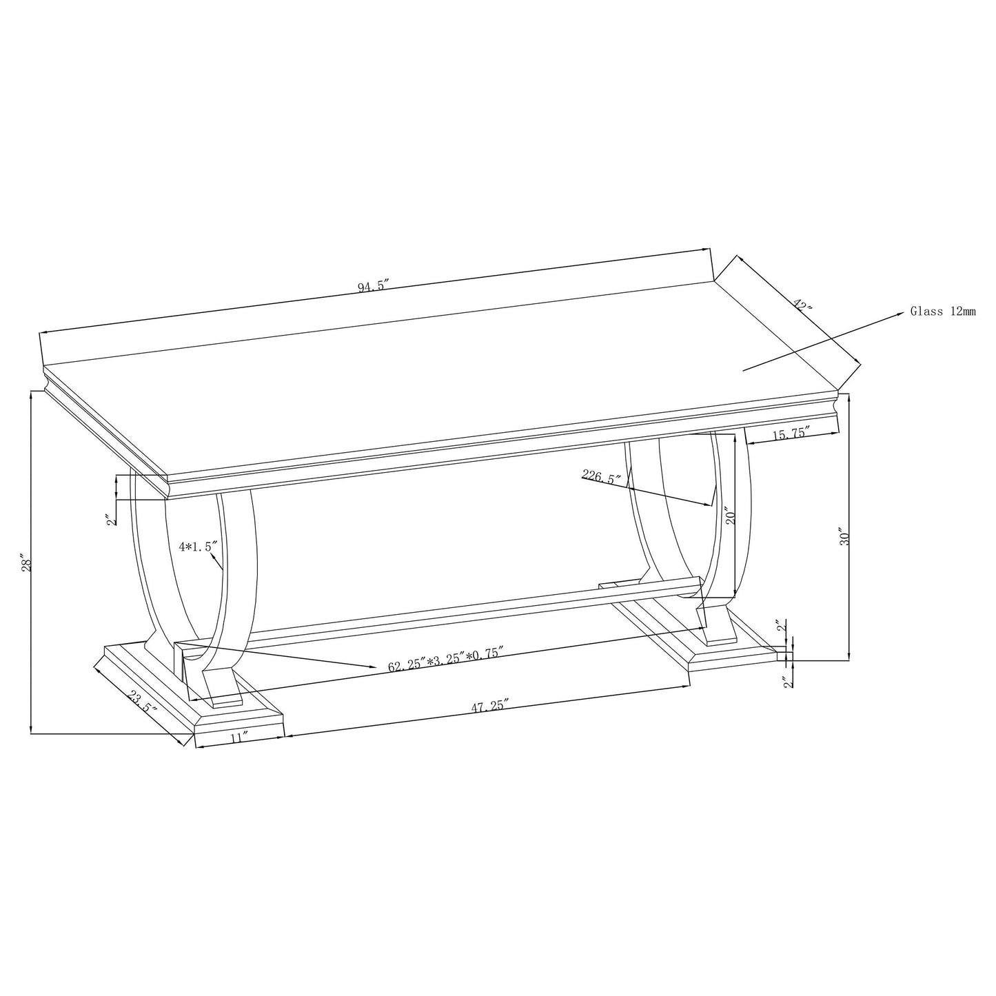 Antoine Dining Table - Black