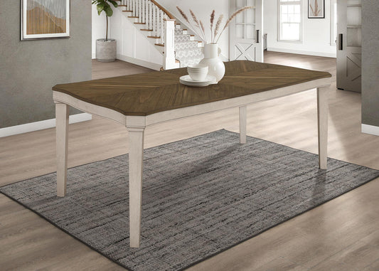 Ronnie Dining Table in Rustic Cream - Coaster Furniture