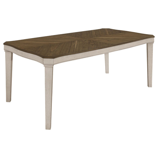 Ronnie Dining Table in Rustic Cream - Coaster Furniture