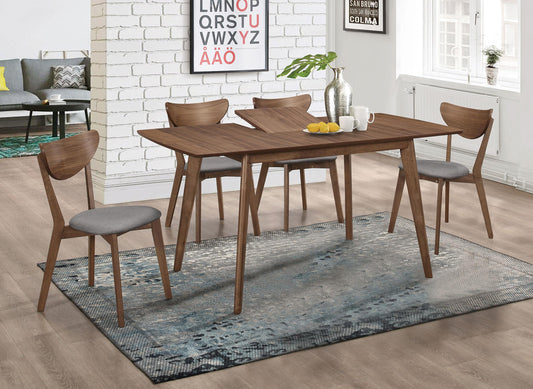 Alfredo 5-Piece Dining Set in Natural Walnut - Coaster Furniture
